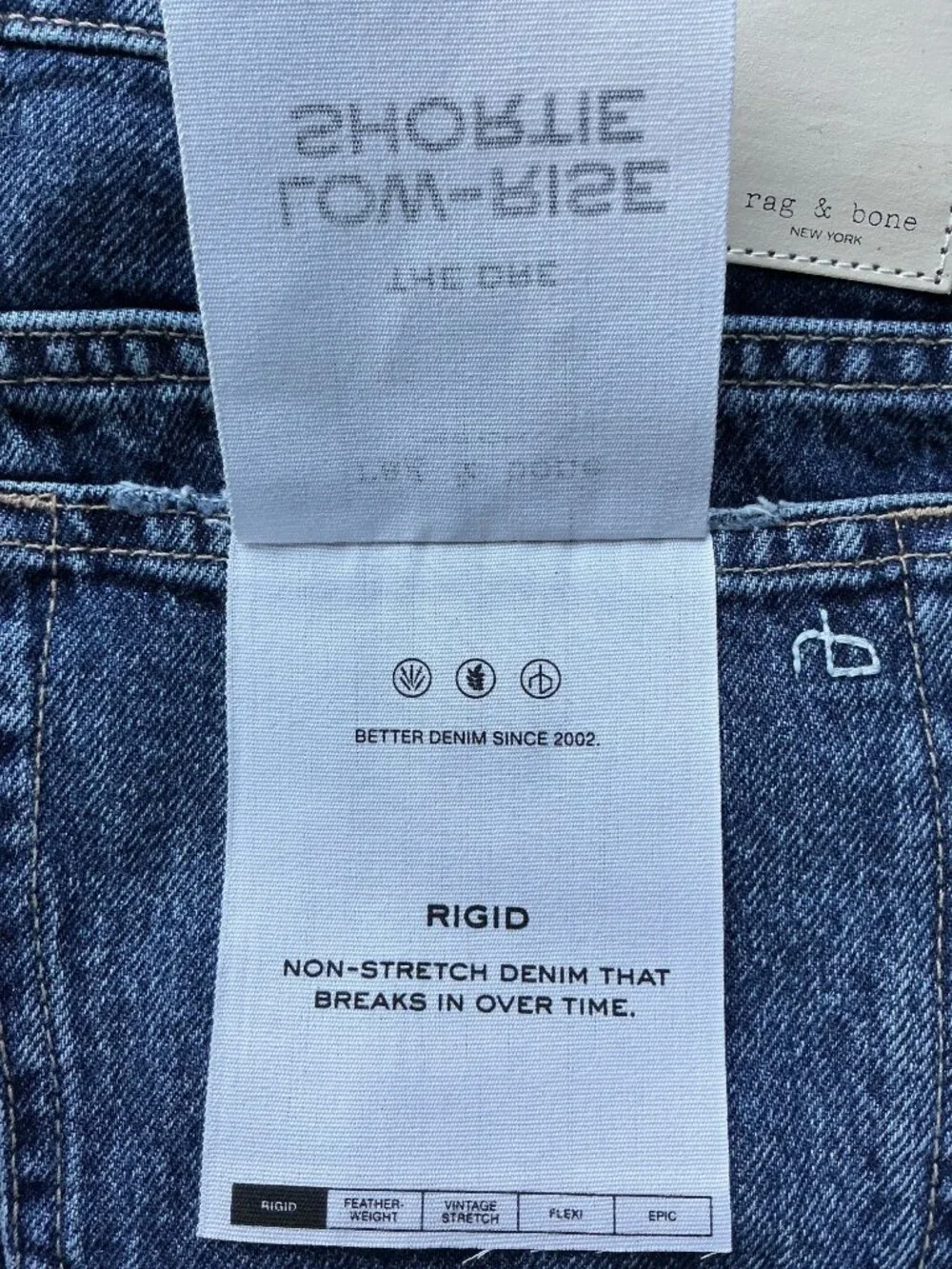 Rag & Bone Dre Raw Hem Boyfriend Low Rise Denim Shorts Cannon 28 New With Tags